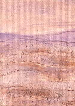 "Mohave Desert" by CJ Zabawski, Madison WI - Acrylic Ink & Texture Gel